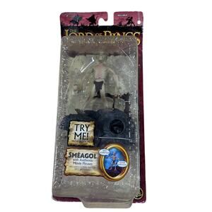 2004 Lord of the Rings Two Towers 4 Inch Figure SMEAGOL with Sound FX Base NIB